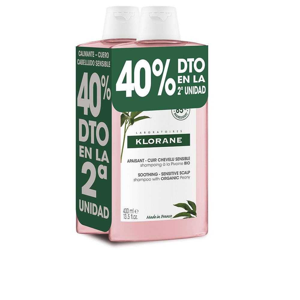 A LA PEONY BIO soothing shampoo duo 2 x 400 ml - Unisex - Plureals