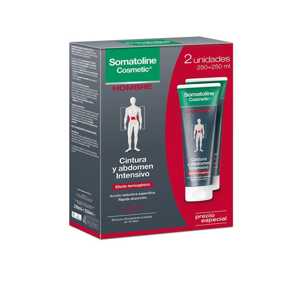 HOMBRE CINTURA & ABDOMEN REDUCTOR INTENSIVO set 2 x 250 ml