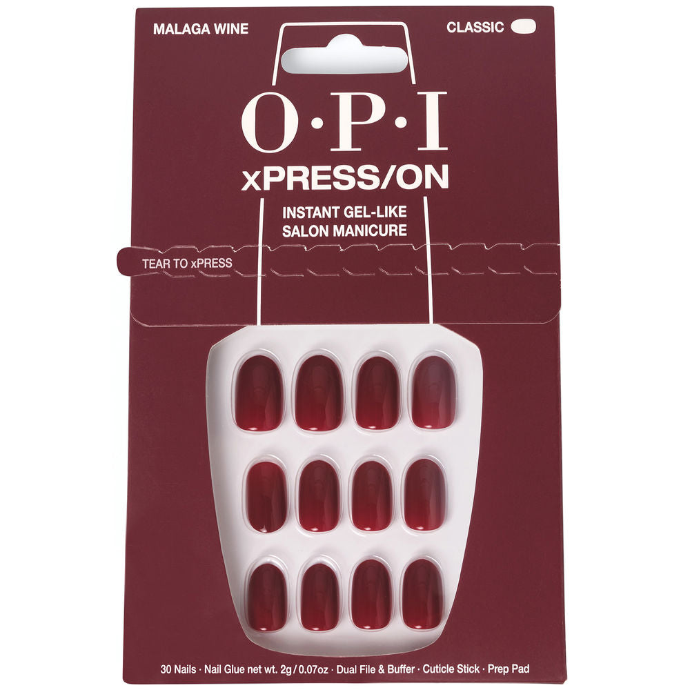 OPI xPRESS/ON Artificial Nails Iconic Shades #Malaga Wine 30 u