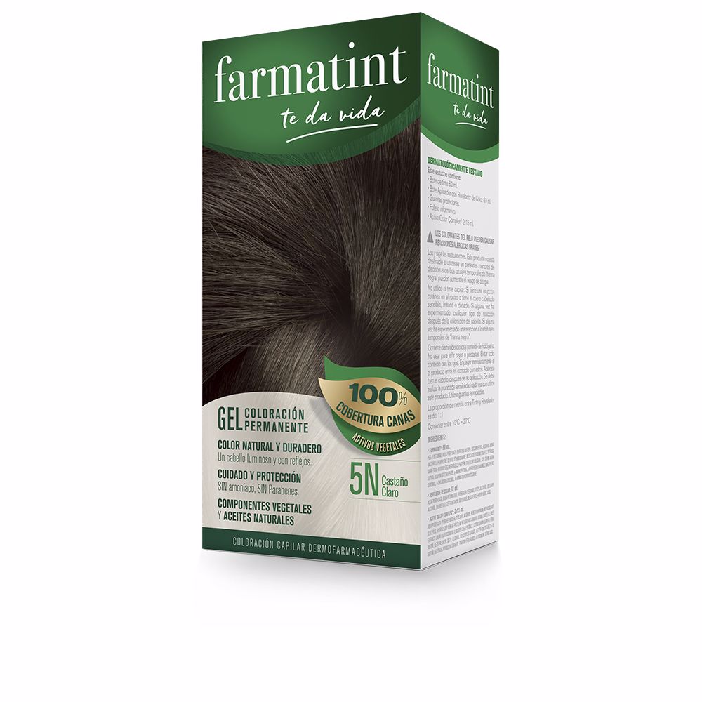 FARMATINT GEL permanent color #5n-light brown 5 units - Unisex