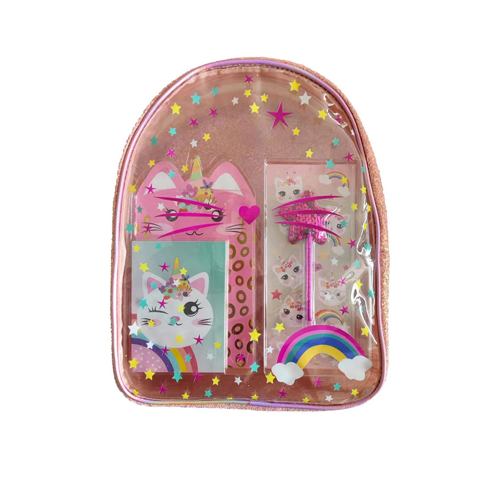 MOCHILA TRANSPARENTE GATO LOTE 5 pcs - Plureals