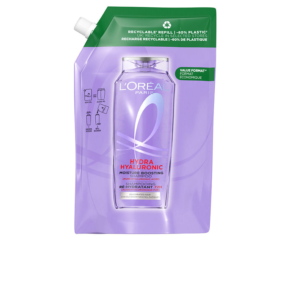 ELVIVE HYDRA HYALURONIC shampoo 72h hydration recharge eco pack 500 ml - Plureals