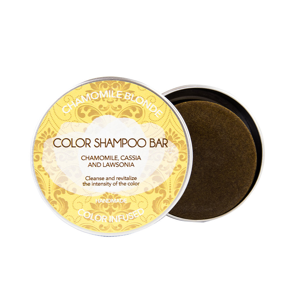 Shampooing solide illuminateur à la camomille pour blonds
