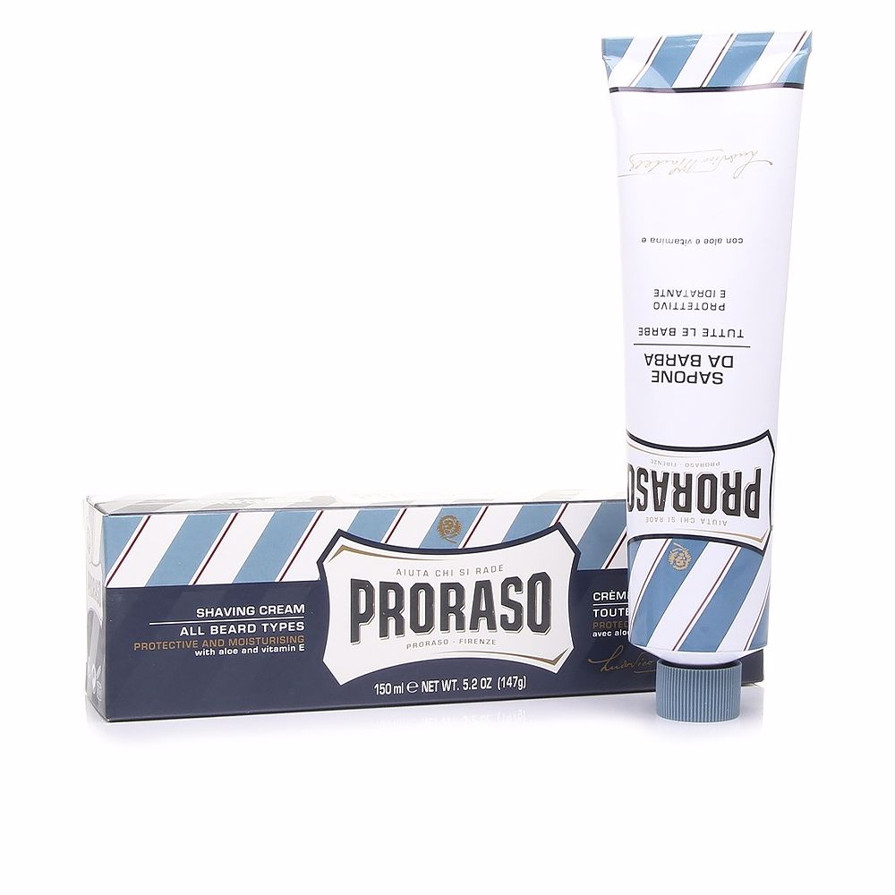 PRORASO BLUE crème à raser aloe y vitamina E