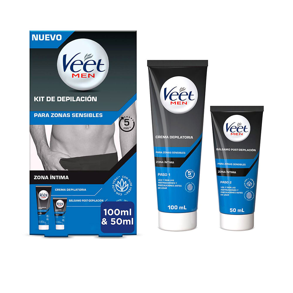 VEET homme 2-STEP épilation KIT peaux sensibles areas