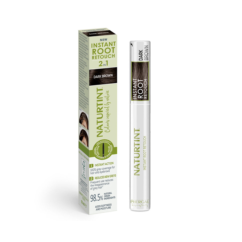 INSTANT ROOT RETOUCH 2-in-1 temporary gray hair retoucher #Black 10 ml