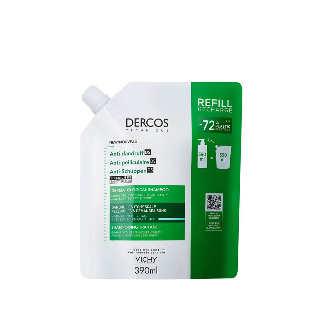 DERCOS anti-dandruff for oily hair refill 390 ml - Unisex