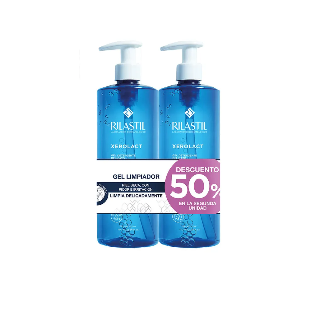Pack Gel Nettoyant Doux & Protecteur Xerolact 2 x 750 ml Rilastil